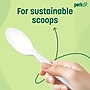 Perk Eco Compostable PLA Assorted Cutlery, 360 Count Bulk Disposable Utensils (Forks, Spoons & Knives), Medium‑Weight, White~#|#~B0364C8B-63A7-4623-8577106C59353D75_sc7