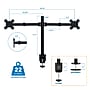 Mount-It! Adjustable Dual Monitor Arm Mount, Up To 32", Black (MI-2752)~#|#~B038A96C-EA71-482A-A0C01BEFECE3C479_sc7