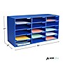 AdirOffice 501 Series 15-Compartment Literature Organizer, 32" x 13", Blue (501-15-BLU)~#|#~B054299E-6131-4413-B37BD58AFA9A22D4_sc7