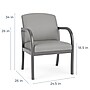 Lesro Weston Wide Fabric Guest Chair, Gray (WS1201.WRW-01OHAS)~#|#~B06C6083-DE97-4FE2-A8029F3E4F73063F_sc7