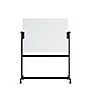 U Brands White Frosted Magnetic Glass Dry Erase Board, Double Sided Rolling Easel, Frameless, 47" x 35" (2368U00-01)~#|#~B07A775C-A329-462D-8D0FD1F33F0DBB8A_sc7
