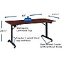 Lorell 63"W x 24"D Mobile Folding Training Table, Laminate, With Wheels, Mahogany (LLR60735)~#|#~B0A59F4E-AF56-4C88-8F595E546F2C67D1_sc7
