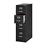 Staples Heavy Duty 4 Drawer Vertical File Cabinet, Letter Size Documents, 25" D x 15" W x 51.97" H, Black~#|#~B0BFFDC0-9FAB-4622-8578120F1E0518D1_sc7