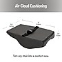 Mind Reader Memory Foam Ergonomic Lower Back Cushion Posture Corrector, Black/Blue (MEMCUSHGL-BLK)~#|#~B0EBC42A-976F-4345-8452DEC2F2A0E69F_sc7