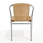 Flash Furniture Lila Aluminum/Rattan Stacking Chair, Beige (TLH020BGE)~#|#~B12EE001-5C7A-423C-8E3FF2EFA0E47DC3_sc7