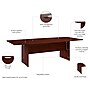Bush Business Furniture 96" Boat Shaped Conference Table, Hansen Cherry (99TB9642HCK)~#|#~B14404F3-FC9E-4D63-BDCA9F642AD4B30E_sc7