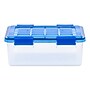 Iris 16 Quart Element Resistant Ultimate Clear Plastic Locking Storage Bin, Clear, 6/Pack (500134)~#|#~B14A34E0-BA23-4B22-9EDC69EE164D0D56_sc7