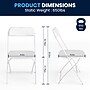 Flash Furniture HERCULES™ Plastic Armless Folding Chair, Premium White, 20/Pack~#|#~B16AC664-0C0C-4730-94EDC87F3E0E0421_sc7
