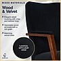 Finch NEO ONE Ergonomic Velvet Fabric/Wood Swivel Executive Chair, Black (52304-BLK)~#|#~B17D9451-BFEB-453A-B71218A52A9729B6_sc7