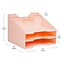 Mind Reader 5-Compartment Plastic Desk Tray, Pink (ANCHBOX5-PNK)~#|#~B18B00C8-7108-4887-A051A2C9C631F78B_sc7