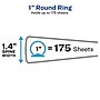 Avery Durable Mini 1" 3-Ring Non-View Binders for 5 1/2" x 8 1/2" paper, Round Ring, Black (AVE27257)~#|#~B19260A9-2F74-475B-96CF2739C47824CE_sc7