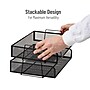 Mind Reader 2-Tier Stackable Paper Desk Tray, Metal, Black, 2/Pack (DSTACK2-BLK)~#|#~B20F2146-E239-41F9-97DFD6D54B545C81_sc7