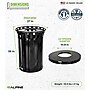 Alpine Industries Metal Outdoor Trash Can with Flat Lid and Liner, 38 Gallon, Black (479-38)~#|#~B218E4F5-44D4-457E-A60D3BAC746E6163_sc7