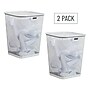 Mind Reader Metal Trash Can Without Lid, 5 Gallon, White, 2/Pack (2SQUAGA-WHT)~#|#~B22D8B05-1BC6-4167-88487A144372A94C_sc7