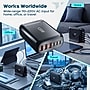 Turonic 120W 6-Port Desktop Charging Station, USB-C & USB-A, Black (350H33)~#|#~B23A9673-4CE8-450A-916D3595E1D432AD_sc7