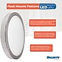 Bulbrite 7" Round 14-Watt 3000K LED Flush Mount Light, 1150 Lumens, Nickel (773606)~#|#~B245BA36-08E7-4BE4-9B092B6DD06AE52C_sc7