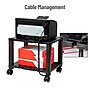 Mind Reader 2-Shelf Mobile Printer Utility Cart with Wheels, Black (PRCARTSM-BLK)~#|#~B271EAE9-0B04-4204-B0535C3C4D0C8773_sc7