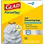 CloroxPro Glad ForceFlex 13 Gallon Tall Kitchen Trash Bag, 23.75" x 24.88", Low Density, .72 mil, Gray, 100/Box (70427)~#|#~B28518F1-FD45-4E2B-B11E436B323986C5_sc7