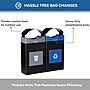 Commercial Zone Avante Series Polyethylene Dual-Stream Trash and Recycling Center, 60 Gallon, Black (787208MSA)~#|#~B2A71184-FD6A-4F7C-BEE7EE4D25672EC5_sc7