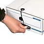 Bankers Box Liberty Corrugated File Box with String and Button Closure, White/Blue (4662401)~#|#~B2BD474B-0E2F-4BD2-8BEC48619971E9D0_sc7