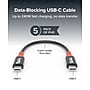 Plugable 0.5 ft. USB-C to USB-C Charging Cable, Male to Male, Black, 5/Pack (USBC-CCS5X)~#|#~B2F7DB91-33BF-4F2F-92E7E707F5D74D26_sc7