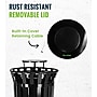 Alpine Industries Rain Bonnet Trash Can Lid, 38 Gallon Trash Cans, Black (479-38-A)~#|#~B3010CA1-1FF2-42C7-A6668FF9CB23C496_sc7