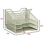 Staples 5-Compartment Metal Mesh File Organizer, Sage Green (ST63829)~#|#~B312439E-4CBB-4FA6-A30AC66FA403A660_sc7