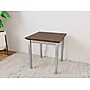 Lesro Lenox Steel 20"W x 20"D Laminate End Table, Riftwood Walnut/Silver (LS0620.SSV.TRW)~#|#~B354D681-01DD-4E7B-8EFE04C27B1C58BE_sc7