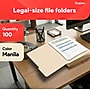 Staples Recycled File Folders, Legal Size, 1/3-Cut Tabs, Manila, 30% Recycled Paper Stock, 100/Box~#|#~B3635EA2-D3E5-4014-B566749E4C4562DE_sc7