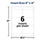 Avery Customizable Name Badge Insert Refills, 3" x 4", White, 600/Pack(35392)~#|#~B36AA54C-9F13-4ABD-8927B5B6E8DD9CAB_sc7