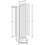 Azar Displays 60” x 16” Two-Sided Pegboard Floor Display w/ C-Channel Sides on Revolving Round Studio Base, Clear (700788-CLR)~#|#~B3702B32-E3E4-48F8-92D8FF26A28D7A20_sc7