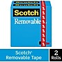 Scotch Invisible Clear Tape, 0.75" x 36 yds., 1" Core, 2 Rolls/Pack (811-2PK)~#|#~B38F47BD-C33B-4745-8CFA269AED969457_sc7