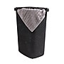 Mind Reader 15.85-Gallon Laundry Hamper with Lid, Plastic, Black, 2/Set (60HAMP2PK-BLK)~#|#~B3B689EE-92C6-4D01-801D090561A5D5C7_sc7