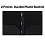 Staples 2-Pocket Matte Plastic Presentation Folder with Fasteners, Black (ST21642-CC)~#|#~B42CAB2F-1936-489F-B0FDFF334BDFF03B_sc7