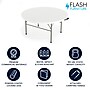 Flash Furniture Scarborough Folding Table, 60.5" x 60.5", White (DAD154Z)~#|#~B49184EC-F07B-4866-B8E0E7D42491B3CF_sc7
