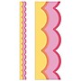 Carson Dellosa Education Happily Ever Elementary Retro Remix Warm Waves Scalloped Borders, 3" x 3', 13/Pack, 6 Packs/Bundle~#|#~B49B7818-2E38-4A5A-8A39D049D2140C86_sc7
