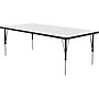 Correll Rectangular Activity Table, 72" x 36", Height-Adjustable, Frosty White/Black (A3672DE-REC-80)~#|#~B4C3E2B3-443C-4DEC-8AADC95C94220DF5_sc7