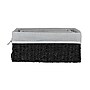 Household Essentials Woven Storage Wicker Basket, Black, 3/Set (HE1099)~#|#~B4E544A1-BFC5-4BCF-B3ECD813CF32B9F0_sc7