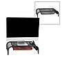 Mind Reader Monitor Stand with Paper Tray, Up to 24" Monitor, Black, 2/Pack (2MESHMON-BLK)~#|#~B5105476-2E00-4206-90F8A5FF2F9B7CFE_sc7