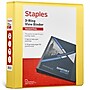 Staples 1 1/2" 3-Ring View Binders, D-Ring, Yellow (58685)~#|#~B527B5BD-7422-4AD2-8E5206F9A4BA121D_sc7
