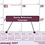 2027 Brownline Classic 22" x 17" Monthly Desk Pad Calendar, White/Burgundy (C1731V-27)~#|#~B53D6D49-945F-4B04-B1EB46FA632F082F_sc7