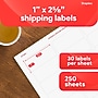 Staples 1" x 2-5/8" Address Labels, White – Easy-Peel Printable Laser & Inkjet Mailing Labels, 7,500 Labels (30 per Sheet)~#|#~B54C1DBD-5E3B-4159-9A49470F39579B9A_sc7