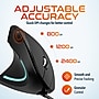 Delton S12 Wired Vertical Ergonomic Left-Handed USB-A/C Mouse, Black (DMERG12LU) ~#|#~B5537C86-61D9-4F10-A5DC9DAEB134C807_sc7