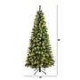 Nearly Natural 8-ft Wisconsin Slim Snow Tip Pine Artificial Christmas Tree with 600 Clear LED Lights (T3050)~#|#~B55A7FE5-D12D-47A3-9F5B1C0CC836CAF3_sc7