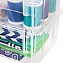 Iris Medium Stackable Plastic Storage Bin, 5" x 6"x 11", 1.6 Qt., Clear, 8/Carton (200528CT)~#|#~B568E5DA-0570-4A56-812C1A34F4C06EA9_sc7