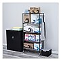 Alera® 5-Shelf Wire Shelving Kit with Casters and Shelf Liners, 36w x 18d x 72h, Black Anthracite~#|#~B5AA0B80-9E34-4212-87766469DE7D9CC4_sc7