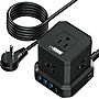 Uncaged Ergonomics Cube 5-Outlet 4-USB Port Surge Protector, 10', Black (PC-b-c)~#|#~B60DFE98-C6F9-45D5-937AE26FFF7198C1_sc7