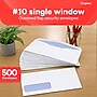 Staples #10 Security‑Tinted Window Business Envelopes, White, Self‑Seal Closure, 500/Pack~#|#~B6194FD8-5648-4635-99667B39584BE7A4_sc7
