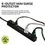 GoGreen Power 6-Outlet Mini Surge Protector, 2', Black (GG-16103MINBK)~#|#~B6386A82-BBD6-4BF7-941B49A9356B4B7B_sc7