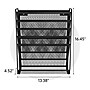 TRU RED Mesh Letter Wall File, 5‑Pocket Hanging File Organizer, Black – Vertical Wall‑Mounted Mail & Document Holder~#|#~B649EA42-71F6-4B2A-8717CF50C49C72DA_sc7